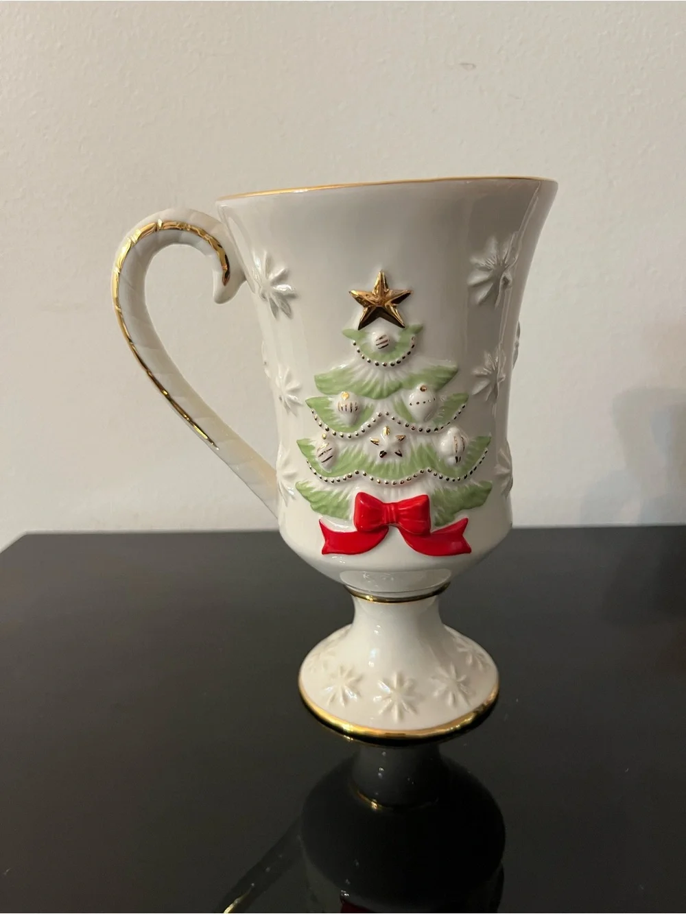 Lenox Very Merry Personalized Pedestal Porcelain Christmas Mug - Barb